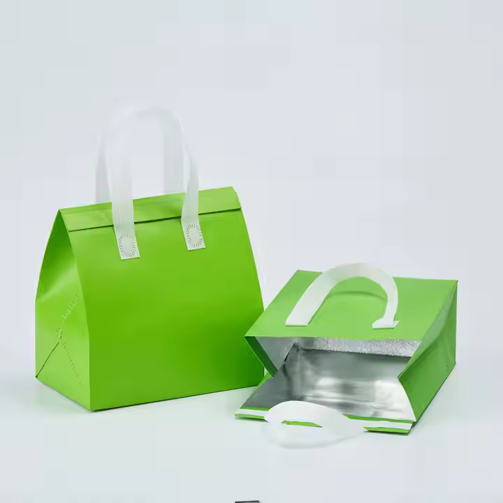 Waterproof Non-woven Thermal Insulated Takeaway Carry Bag with Restaurant Logo - L7 - Image 6