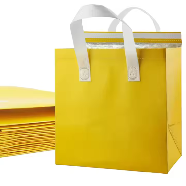 Waterproof Non-woven Thermal Insulated Takeaway Carry Bag with Restaurant Logo - L7 - Image 3
