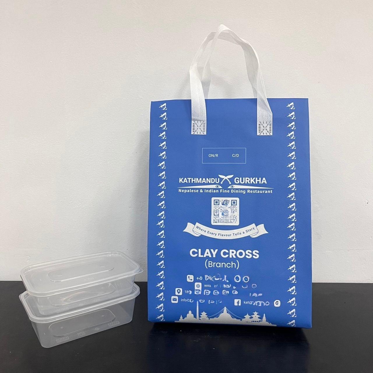 Waterproof Non-woven Thermal Insulated Takeaway Carry Bag with Restaurant Logo - L7